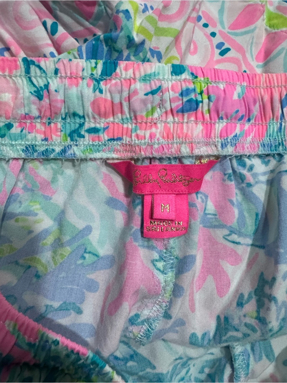 Lilly Pulitzer Pink Multicolor Tropical Print Athletic Shorts - Picture 3 of 3